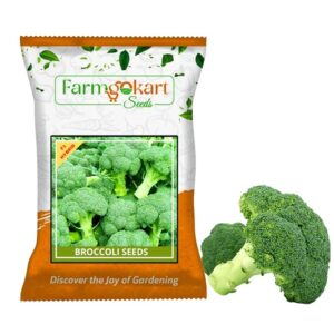 Farmgokart ~ Broccoli (F1 Hybrid) - Variety Name : Broccoli Festival Planting seeds – ideal for both home gardening, Open farming, and Poly Houses, Seeds Count : 1000 Nos