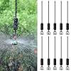 HASTHIP® Hanging Drip Irrigation Kit - Hanging Garden Sprayer - 60CM Rain Fall Sprinkler - 360° Rotary Sprinkler Automatic Irrigation Equipment - Plant Watering Spray for Greenhouses, Garden (10Pcs)